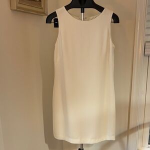Casual Corner Eggshell Shift Dress Size 12 Budget Bride / Civil Ceremony Shower